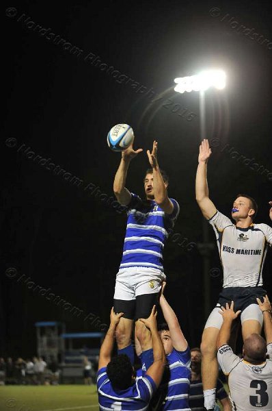 Wheaton Men\'s Rugby vs Mass Maritime.  Photo by Keith Nordstrom